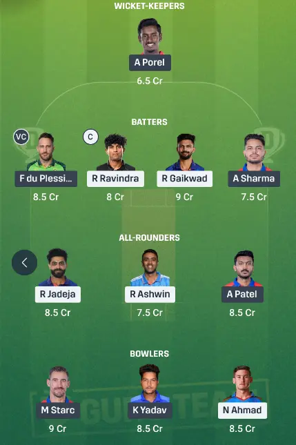 CSK vs DC Today Dream11 Team 2