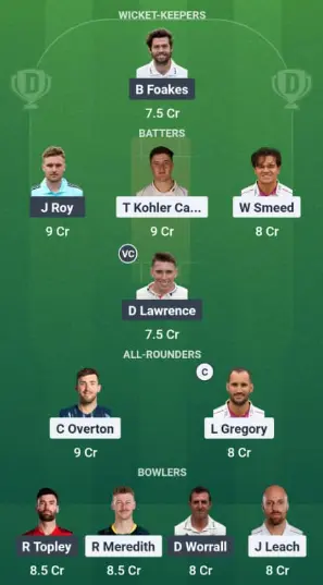  SOM vs SUR Dream11 Team Option 1: Mega Contest Picks