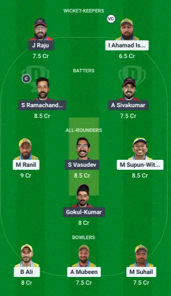 RL vs GAT Dream11 Team 1