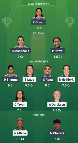 SA-W vs IND-W Dream11 Team Option 2