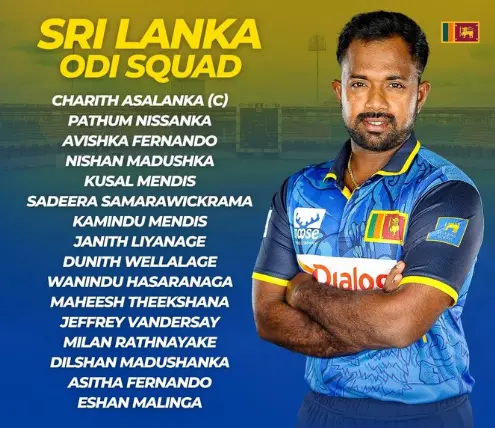 Sri Lanka announces squad for upcoming ODI series against Bangladesh