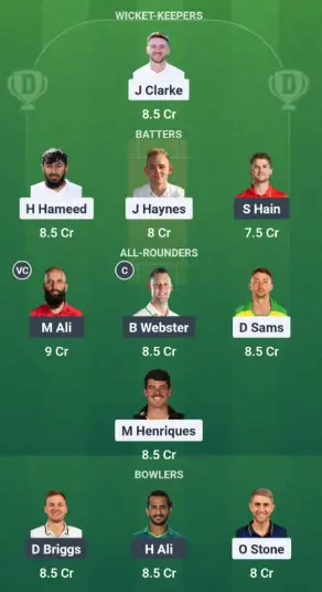 NOT vs BB Today Very Best Dream11 Prediction: Option 1