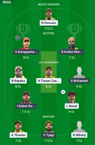 YSS vs SPXI Dream11 Team Choice 1