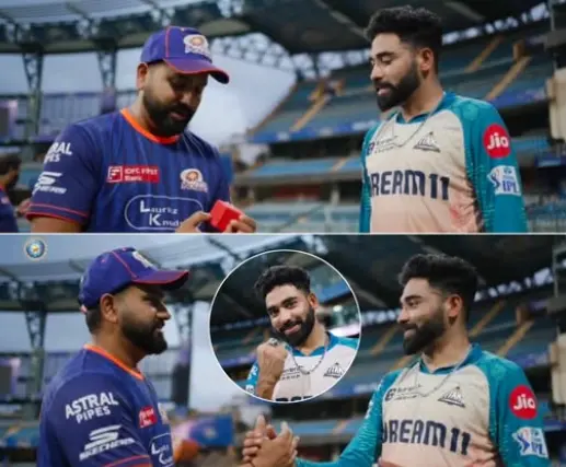 Rohit Sharma Presents Mohammed Siraj with T20 World Cup Ring