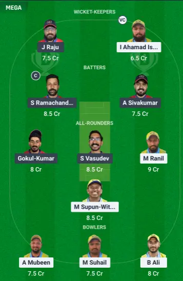 RL vs GAT Dream11 Team 2