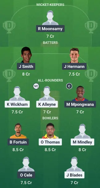 WI-A vs SA-A Dream11 Team 2