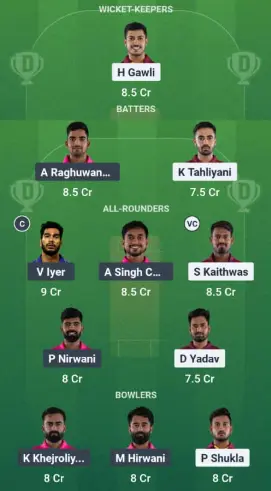 BBS vs IPP today match dream11 best team suggestion: Option 1