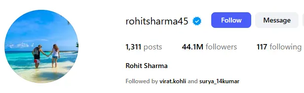 Rohit Sharma Instagram